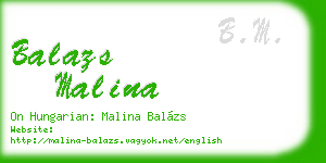 balazs malina business card