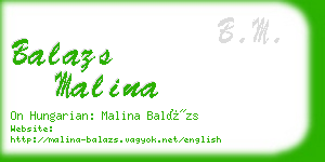 balazs malina business card